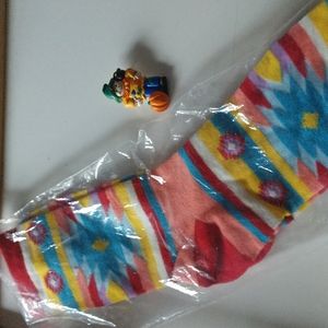 DUO Child's NWT Socks & Scarecrow,Crow & Pumpkin Pin